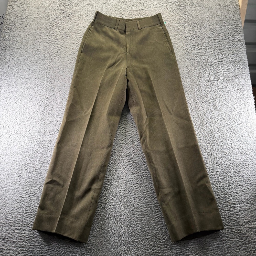 Vintage U.S.M.C. Pant‎ Men's 30 Green Dress Straight Uniform Army Military Wool